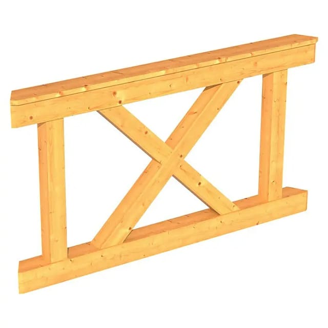 SKAN HOLZ Brüstungsgeländer Andreaskreuz (Passend für: Skan Holz Pavillon Colmar 2, Natur)