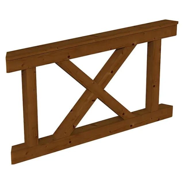 SKAN HOLZ Brüstungsgeländer Andreaskreuz (Passend für: Skan Holz Pavillons Nancy 2 & Versailles 2, Nussbaum)
