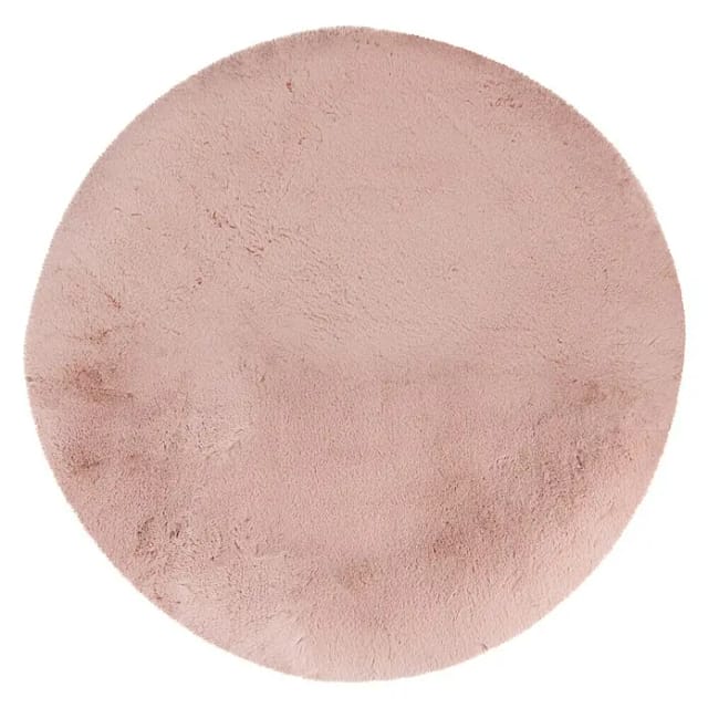 Fellteppich Happy (Rosa, Durchmesser: 160 cm, 100 % Polyester (Flor))