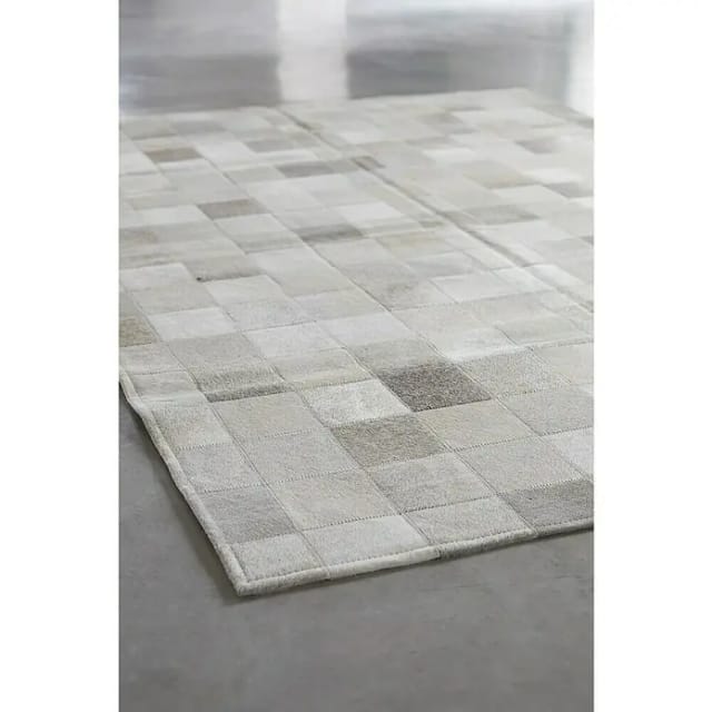 Esbeco Kuhfell Patchwork (Grau, 100 % Echtfell, 180 x 120 cm)
