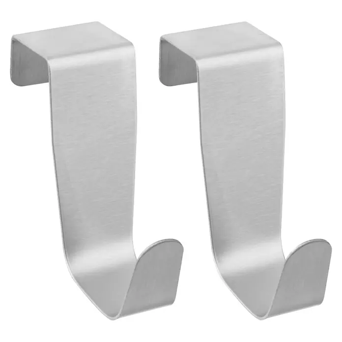Walteco Türhaken (L x B x H: 25 x 64 x 70 mm, Edelstahl, Anzahl Haken: 2 Stk.)
