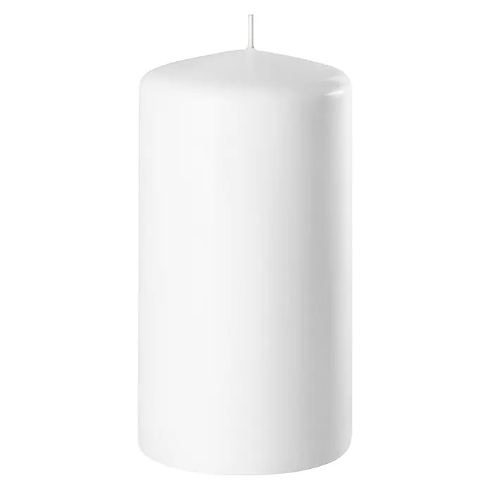 Stumpenkerze Safe (Ø x H: 6 x 8 cm, Weiß)