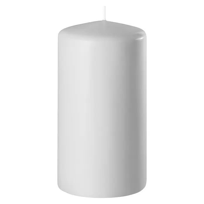 Stumpenkerze Safe (Ø x H: 6 x 8 cm, Silbergrau)