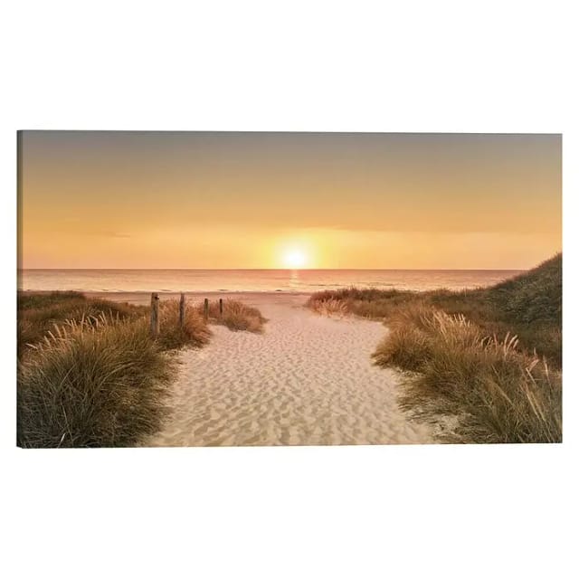 Reinders Holzbild Deco Block (Beachpath Sunset, B x H: 118 x 70 cm)