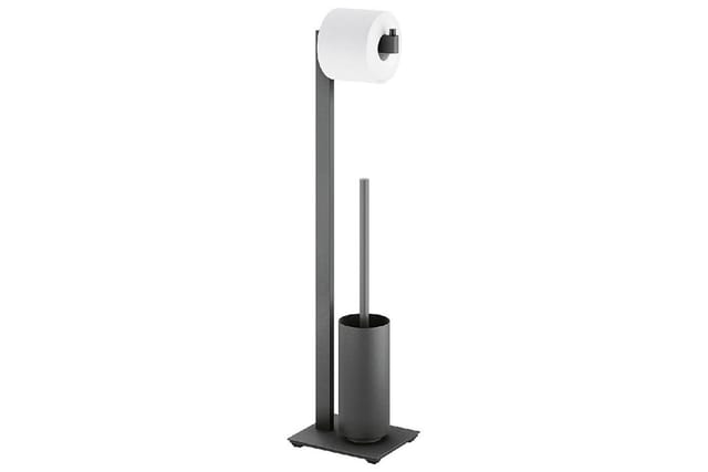 Zack Linea WC-Kombi-Bürstengarnitur (Schwarz, Höhe: 72,5 cm, Stahl)