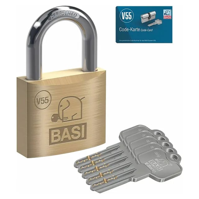 Basi Vorhängeschloss V55 Gleichschließung Nr. 21 (Bügelstärke: 8 mm, Material Bügel: Stahl)