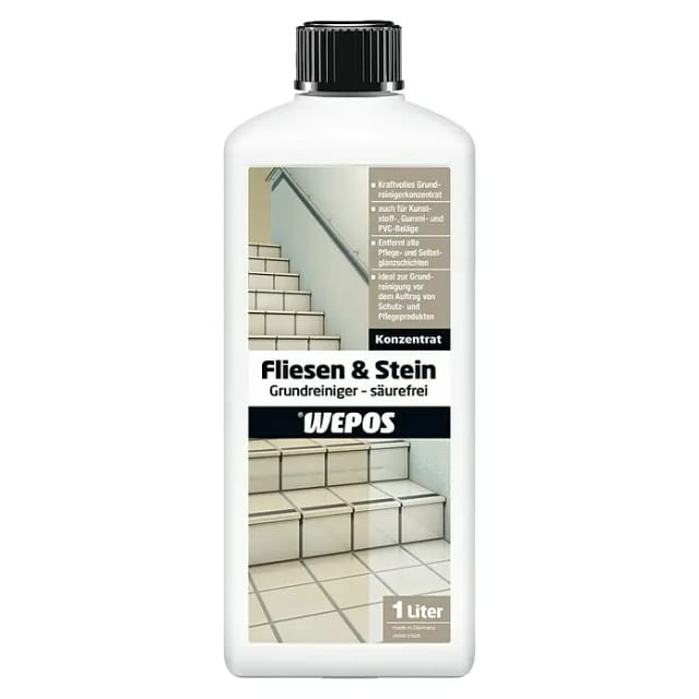 Wepos Grundreiniger Fliesen & Stein säurefrei (1 l, Flasche)
