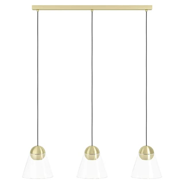 Eglo Pendelleuchte CERASELLA (13,5 W, L x B x H: 90 x 20 x 110 cm, Messing-gebürstet, GU10)