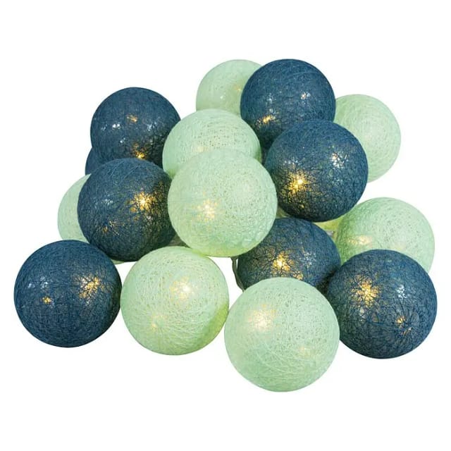 Tween Light LED-Lichterkette Ball (Innen, Anzahl Leuchtmittel: 20 Stk., Batteriebetrieben, Grün, Blau)