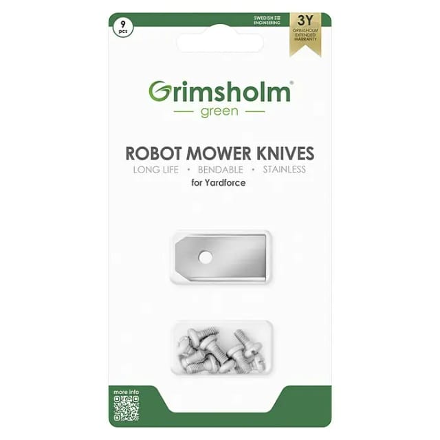Grimsholm Green Ersatzmesser-Set für Mähroboter (9 Stk.)