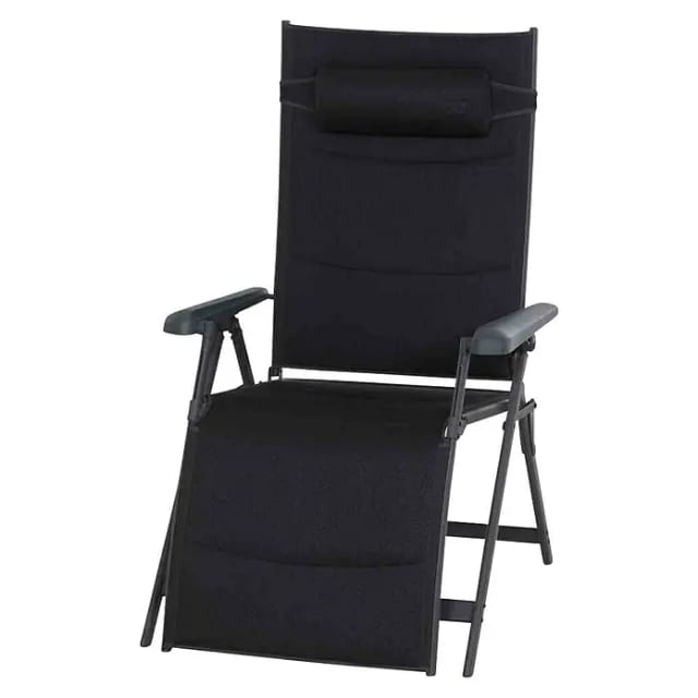 Siena Garden Garten-Liegestuhl Premium (Aluminium, Polyester, Klappbar, Anthrazit, B x T x H: 74,5 x 91 x 122,5 cm)