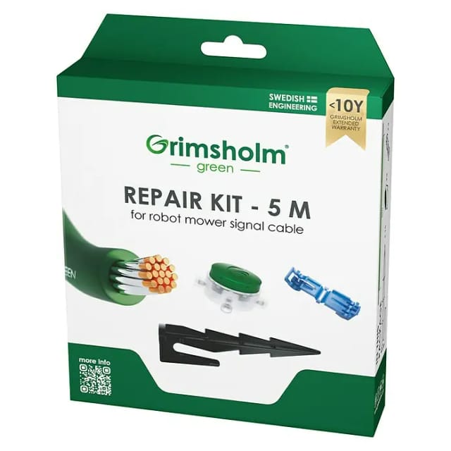 Grimsholm Green Reparatur-Set für Rasenmäher Begrenzungskabel (Alle Mähroboter, Länge: 5 m)
