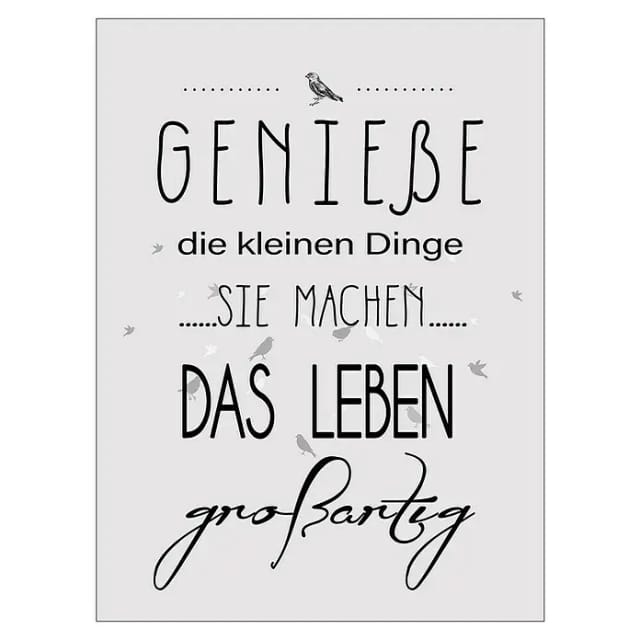 ProArt Type Hype Decopanel (Genieße das Leben, B x H: 30 x 40 cm)
