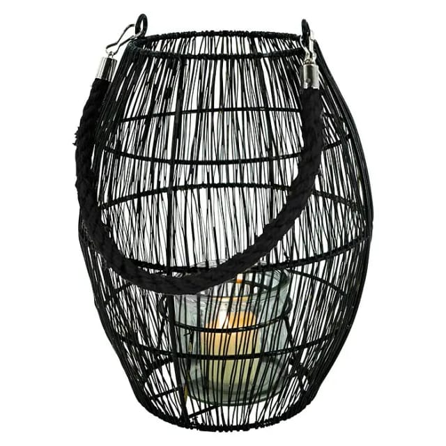 Windlicht (Ø x H: 19 x 25 cm, Schwarz)