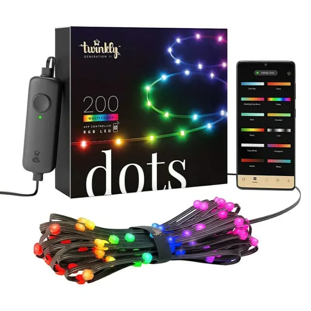 Twinkly Smart-LED-Band Dots (Länge: 10 m, RGB, 24 W, Schwarz)