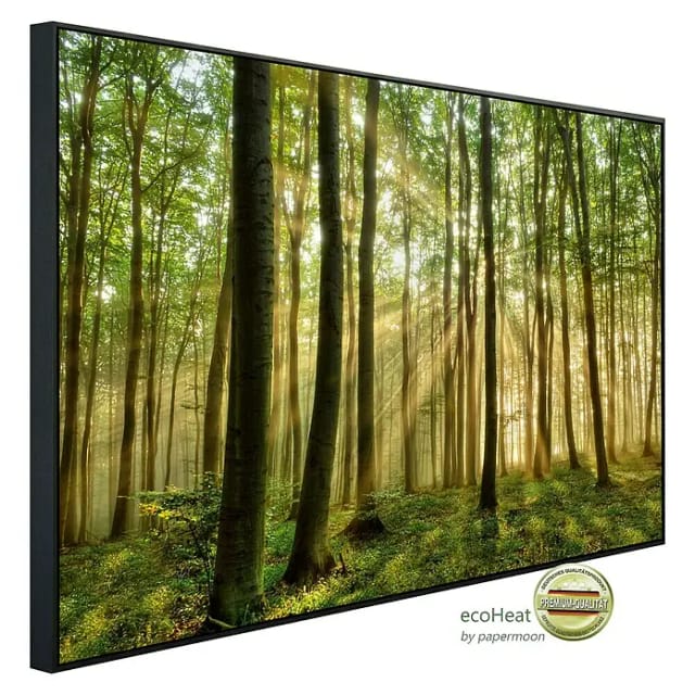 Papermoon Infrarot-Bildheizkörper Wald (120 x 60 cm, 1.200 W)