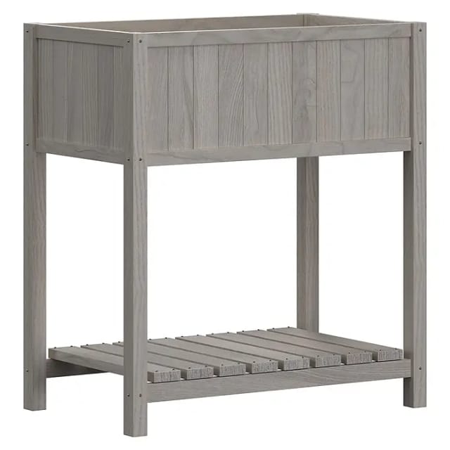 Butenkist Hochbeet Geseke (75 x 45 x 85 cm, Holz, Warm Grey)