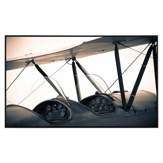 Papermoon Infrarot-Bildheizkörper Vintage Flugzeug (90 x 50 cm, 450 W)
