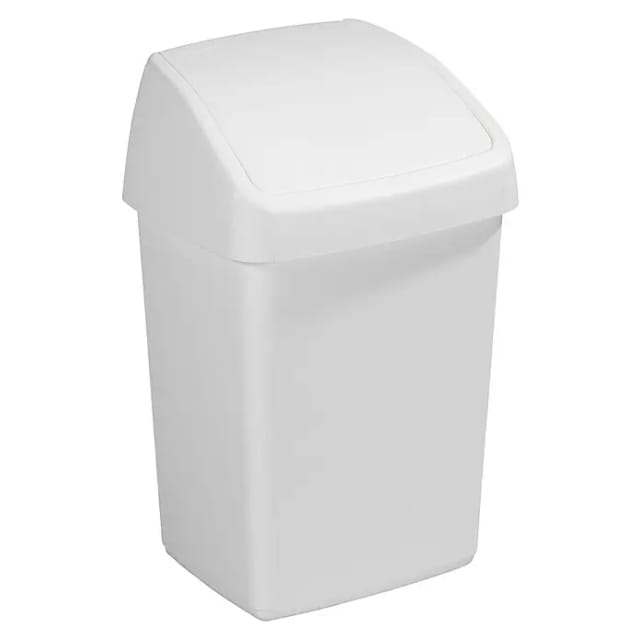 Sunware Schwingdeckeleimer Delta (10 l, Kunststoff, Weiß)