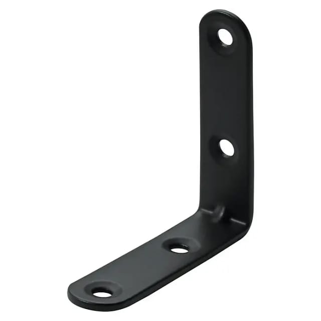 Hettich Stuhlwinkel (L x B x H: 60 x 60 x 15 mm, Stahl, Schwarz)