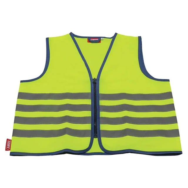 Abus Kinder- & Jugendwarnweste Leon (Gelb, Größe: S 48 – 54 cm)