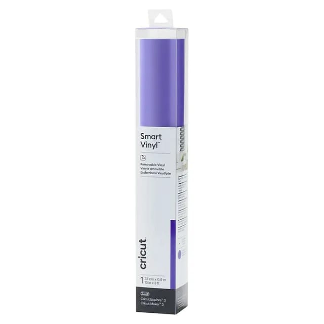 Cricut Vinylfolie Smart Vinyl Ablösbar (1 Stk., Purple, 91 x 33 cm, Selbstklebend)