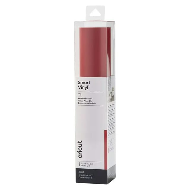 Cricut Vinylfolie Smart Vinyl Ablösbar (1 Stk., Red, 366 x 33 cm, Selbstklebend)