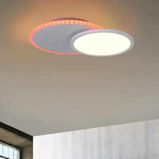 Just Light LED-Deckenleuchte Arenda (18 W, L x B x H: 45 x 33 x 7,5 cm, Weiß, Mehrfarbig)