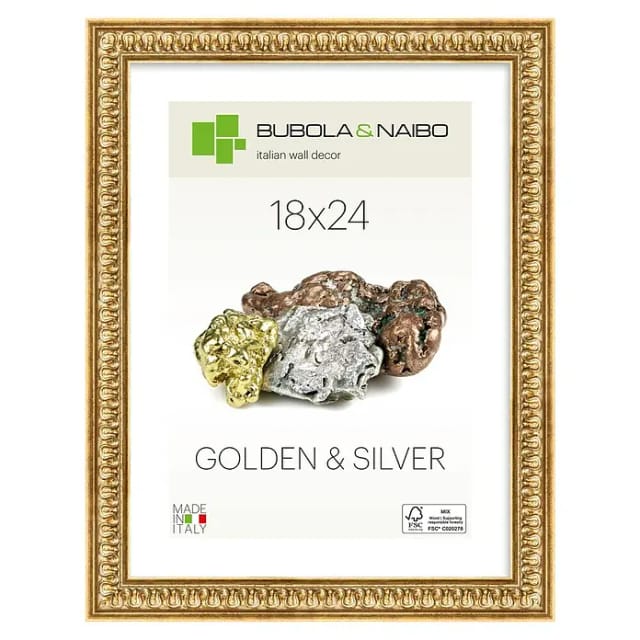 Holzrahmen Iris (18 x 24 cm, Gold)