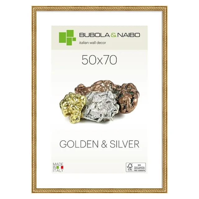 Holzrahmen Iris (50 x 70 cm, Gold)