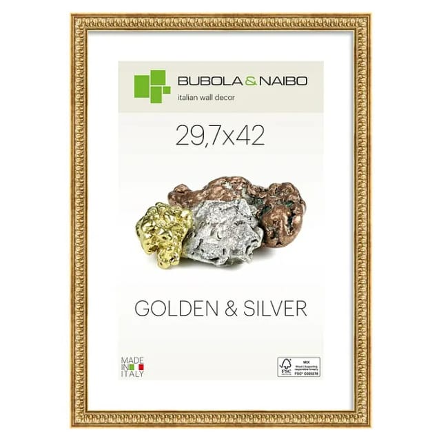 Holzrahmen Iris (DIN A3/29,7 x 42 cm, Gold)