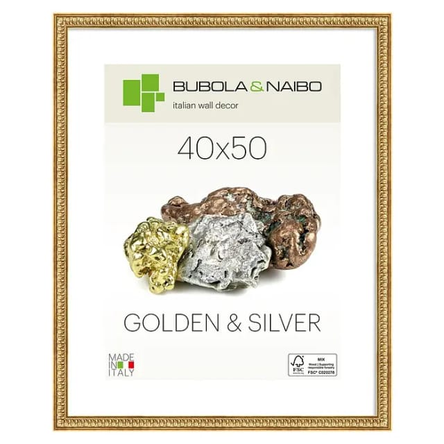 Holzrahmen Iris (40 x 50 cm, Gold)