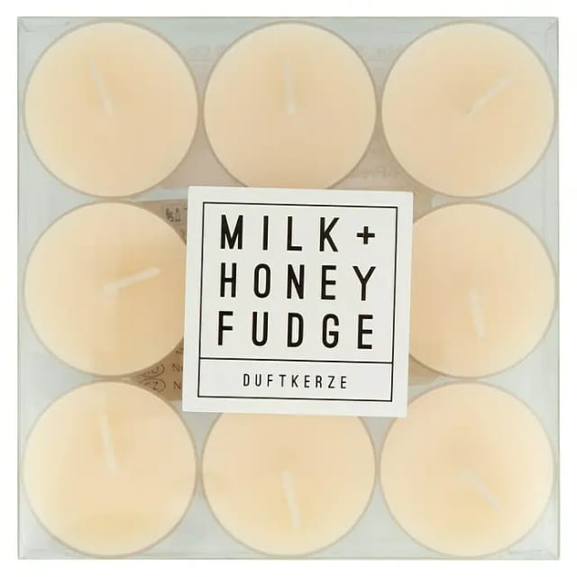 Teelichter Duft (9 Stk., Milk and Honeyfudge)