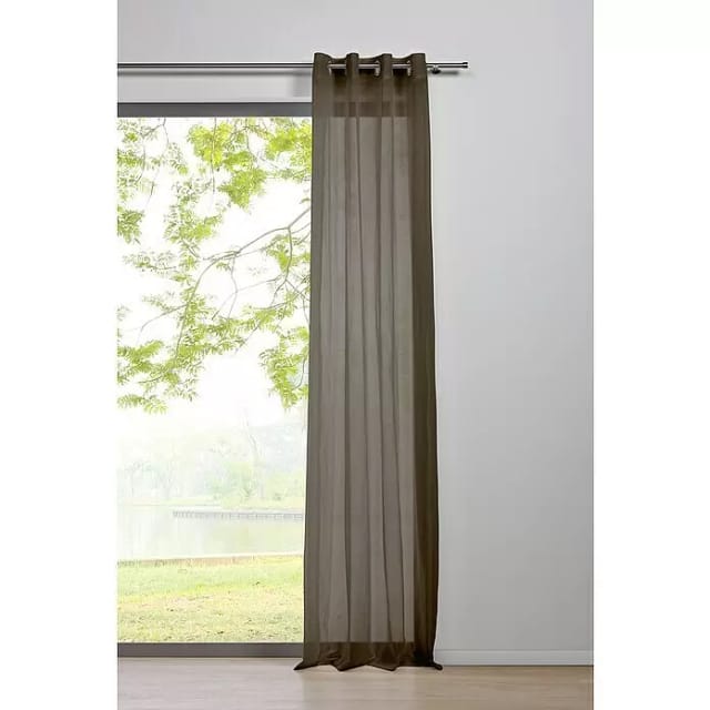 Ösenschal Transparent (B x H: 135 x 245 cm, 100 % Polyester, Cappuccino)