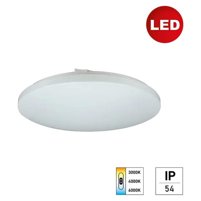 E2 elektro LED-Wand- & Deckenleuchte rund White Rite² (33 cm, 18 W, Weiß)