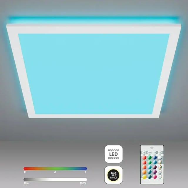Brilliant LED-Deckenleuchte Tanida (23 W, L x B x H: 42 x 42 x 2,6 cm, Weiß, RGBW, Eckig)