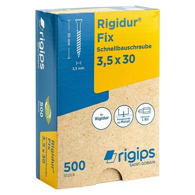 Rigips Rigidur Schnellbauschrauben (Durchmesser: 3,5 mm, Länge: 30 mm, 500 Stk.)