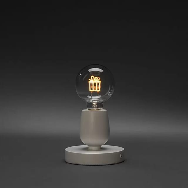 Konstsmide LED-Weihnachtsdekoleuchte (12 x 12 x 19,5 cm, Weiiß, Batteriebetrieben, LED, Geschenk)