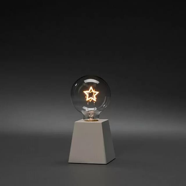 Konstsmide LED-Weihnachtsdekoleuchte (8 x 8 x 17,5 cm, Weiß, Batteriebetrieben, LED, Stern)