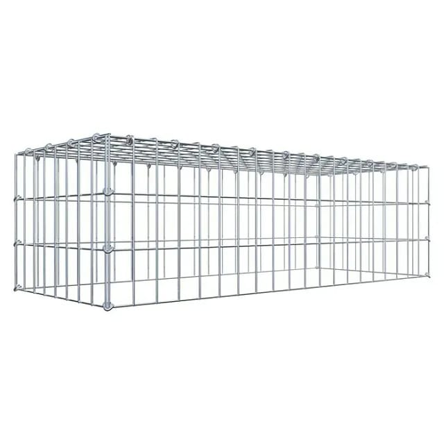 Gabiona Gabione Typ 3 (Zum Anbau in der Höhe, 100 x 40 x 30 cm, Stahl, Maschenbreite: 50 mm, Maschenhöhe: 100 mm, C-Ring)