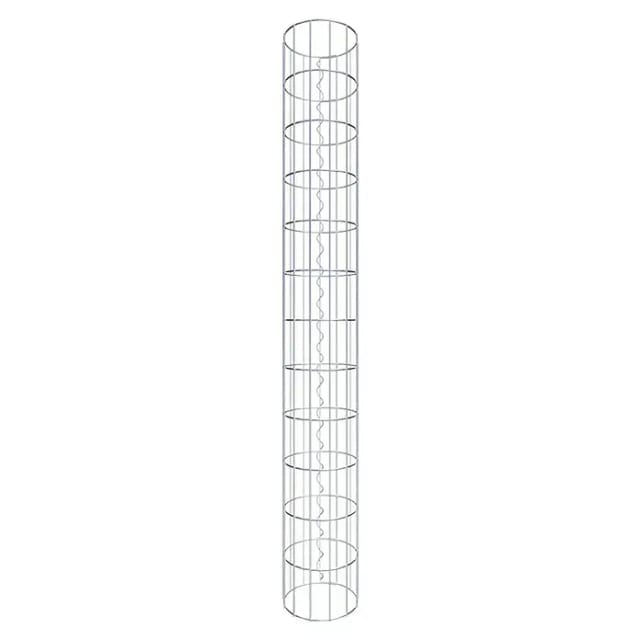 Gabiona Gabionensäule (Durchmesser: 22 cm, Höhe: 120 cm, Stahl, Maschenbreite: 50 mm, Maschenhöhe: 100 mm)
