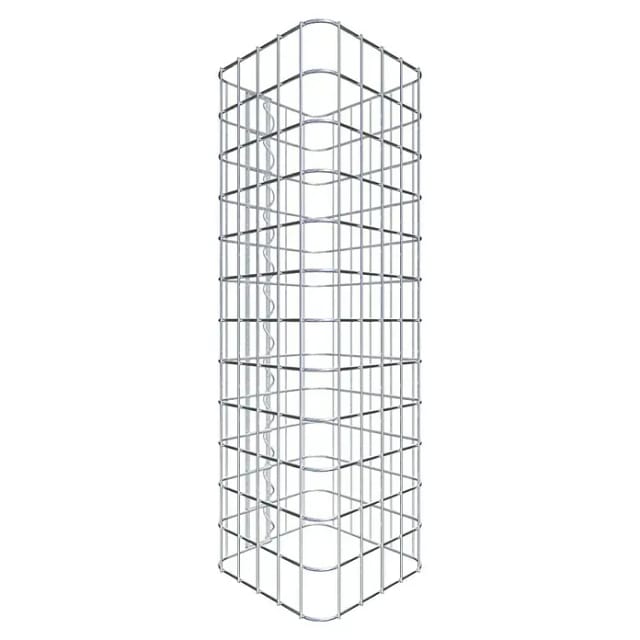 Gabiona Gabionensäule (27 x 27 x 60 cm, Stahl, Maschenbreite: 50 mm, Maschenhöhe: 50 mm)