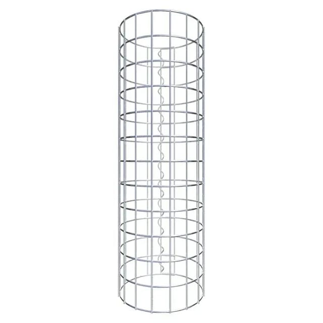 Gabiona Gabionensäule (Durchmesser: 27 cm, Höhe: 60 cm, Stahl, Maschenbreite: 50 mm, Maschenhöhe: 50 mm)
