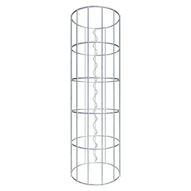 Gabiona Gabionensäule (Durchmesser: 22 cm, Höhe: 50 cm, Stahl, Maschenbreite: 50 mm, Maschenhöhe: 100 mm)