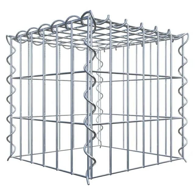 Gabiona Gabione Typ 3 (Zum Anbau in der Höhe, 30 x 30 x 30 cm, Stahl, Maschenbreite: 50 mm, Maschenhöhe: 100 mm, Spirale)