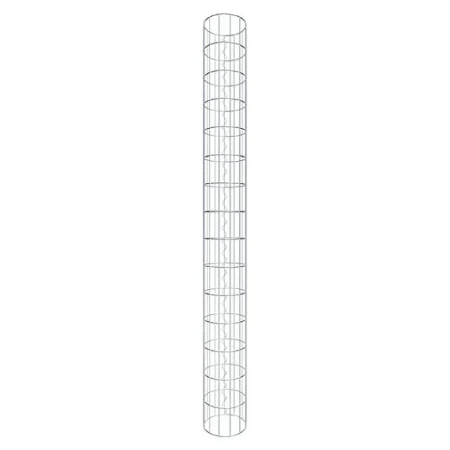 Gabiona Gabionensäule (Durchmesser: 22 cm, Höhe: 150 cm, Stahl, Maschenbreite: 50 mm, Maschenhöhe: 100 mm)