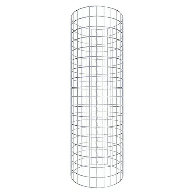 Gabiona Gabionensäule (Durchmesser: 42 cm, Höhe: 90 cm, Stahl, Maschenbreite: 50 mm, Maschenhöhe: 50 mm)