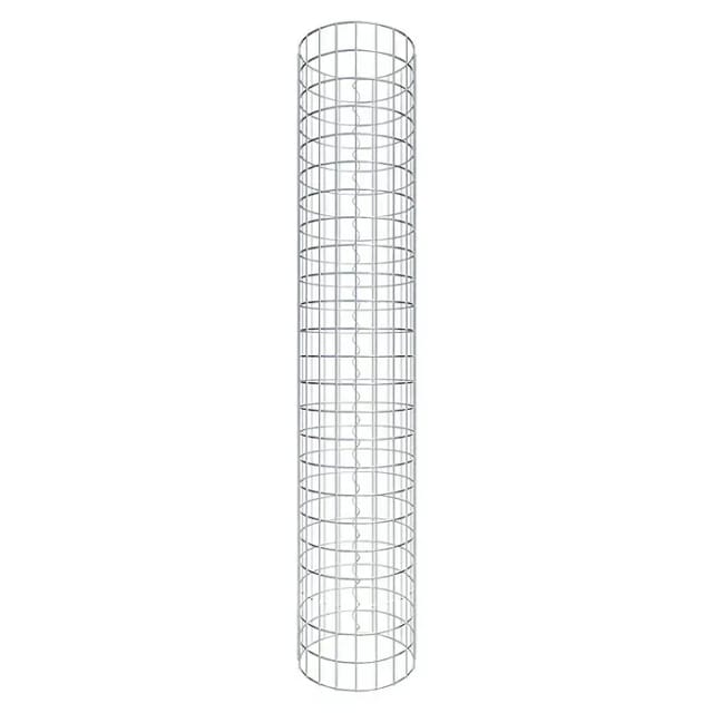 Gabiona Gabionensäule (Durchmesser: 32 cm, Höhe: 120 cm, Stahl, Maschenbreite: 50 mm, Maschenhöhe: 50 mm)
