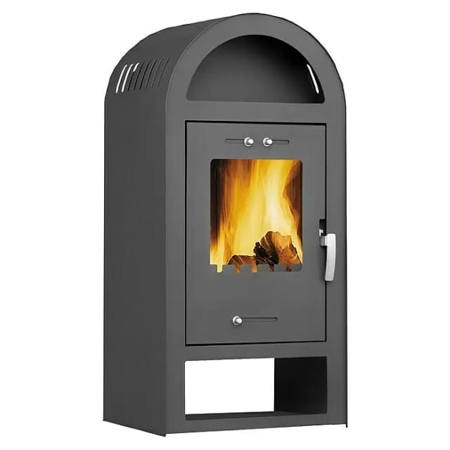 Firefix Kaminofen Galeras (7,5 kW, Raumheizvermögen: 195 m³, Material Verkleidung: Stahl, Schwarz)
