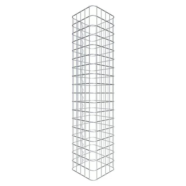 Gabiona Gabionensäule (27 x 27 x 90 cm, Stahl, Maschenbreite: 50 mm, Maschenhöhe: 50 mm)